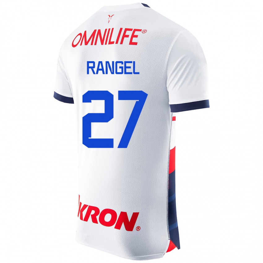Hombre Camiseta José Rangel #27 Blanco 2ª Equipación 2023/24 La Camisa