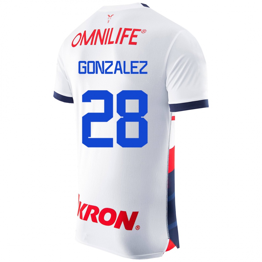 Hombre Camiseta Fernando González #28 Blanco 2ª Equipación 2023/24 La Camisa