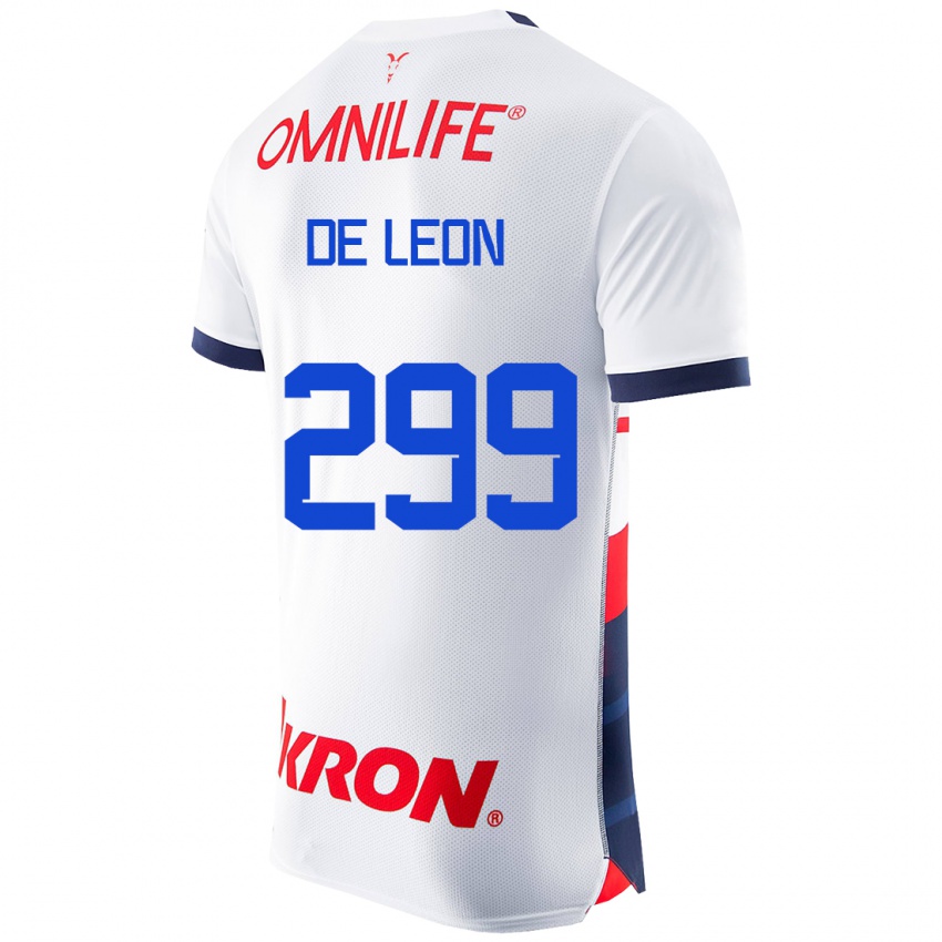 Hombre Camiseta Jared De León #299 Blanco 2ª Equipación 2023/24 La Camisa