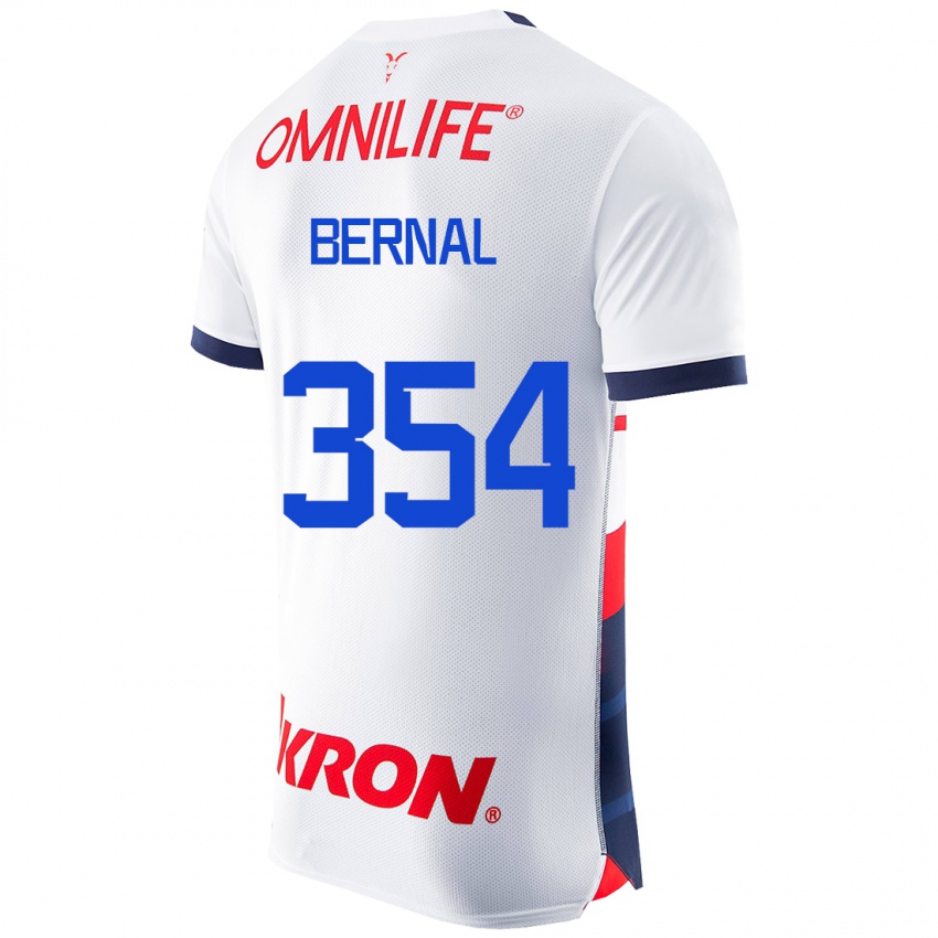 Hombre Camiseta Carlos Bernal #354 Blanco 2ª Equipación 2023/24 La Camisa