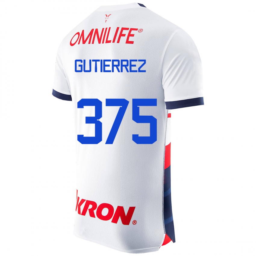 Hombre Camiseta Gerson Gutiérrez #375 Blanco 2ª Equipación 2023/24 La Camisa