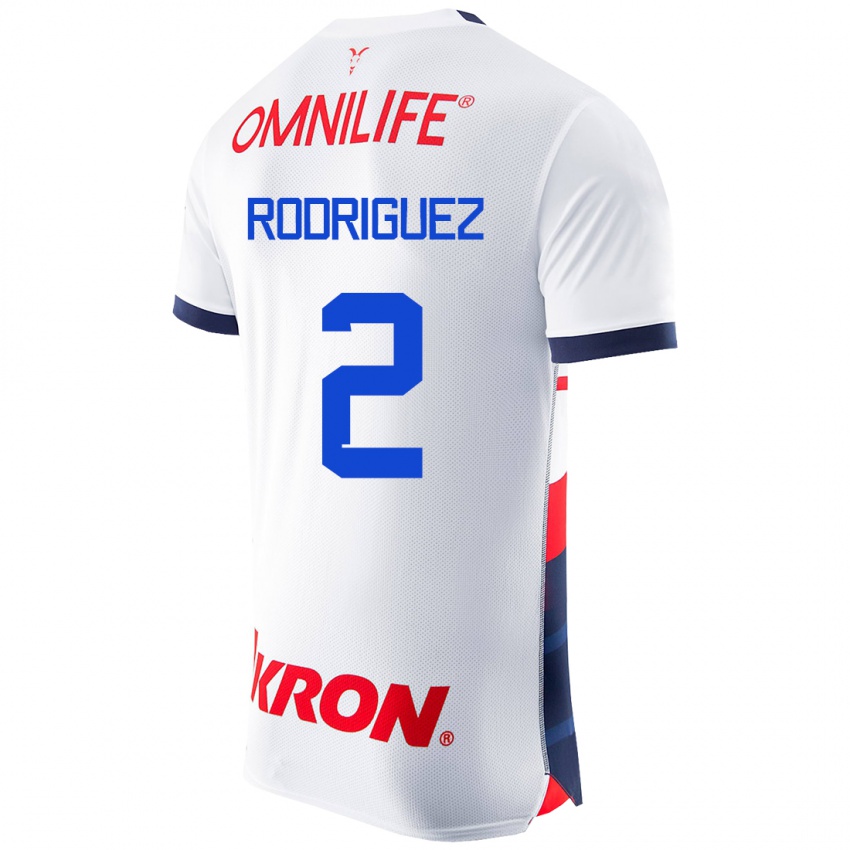 Hombre Camiseta Jaqueline Rodríguez #2 Blanco 2ª Equipación 2023/24 La Camisa