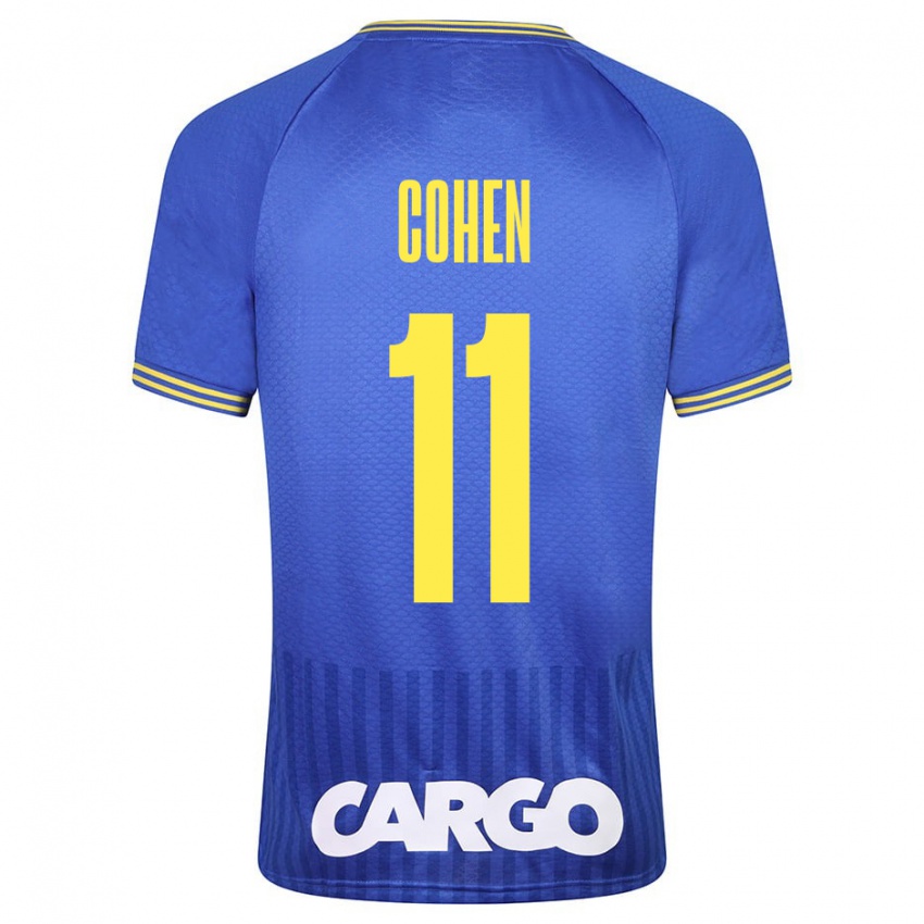 Hombre Camiseta Yonatan Cohen #11 Azul 2ª Equipación 2023/24 La Camisa