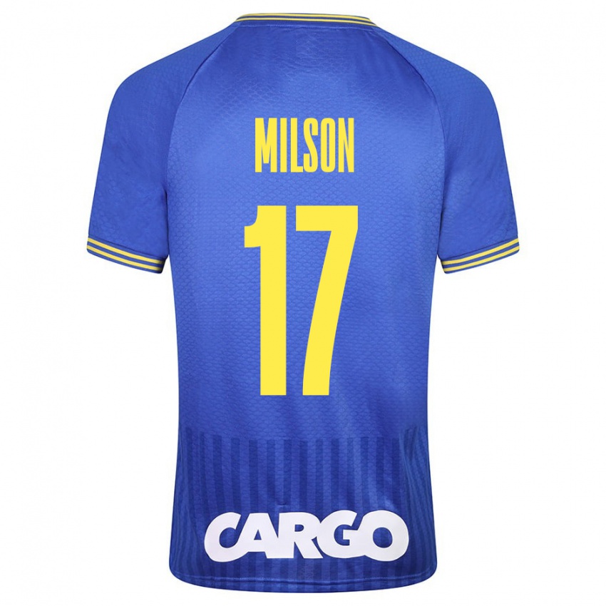 Hombre Camiseta Milson #17 Azul 2ª Equipación 2023/24 La Camisa