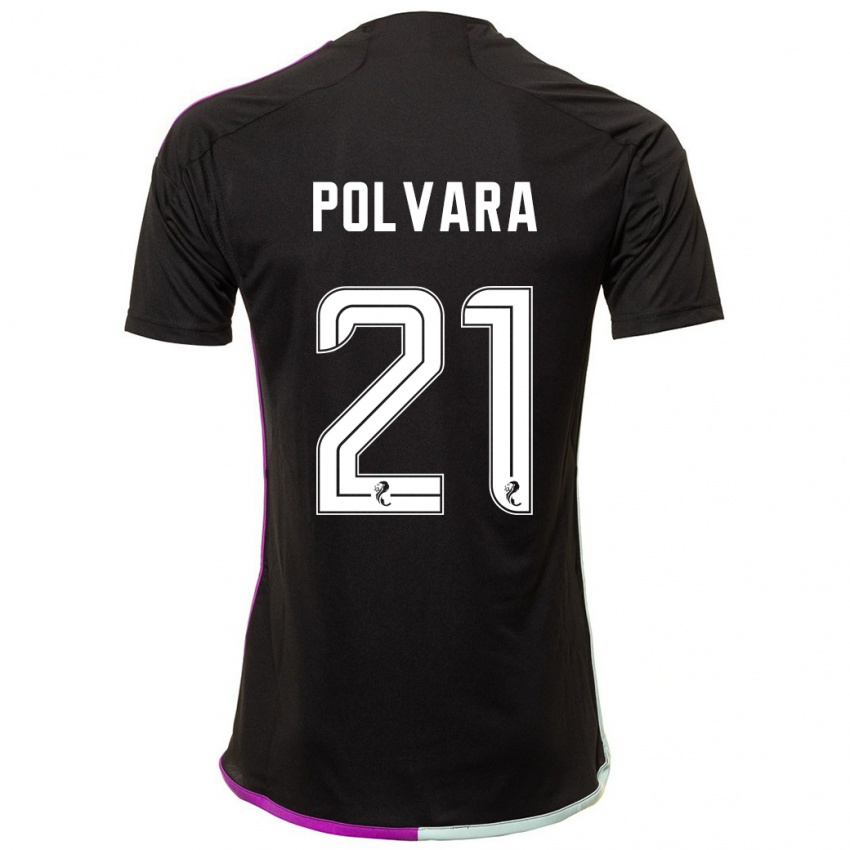 Hombre Camiseta Dante Polvara #21 Negro 2ª Equipación 2023/24 La Camisa