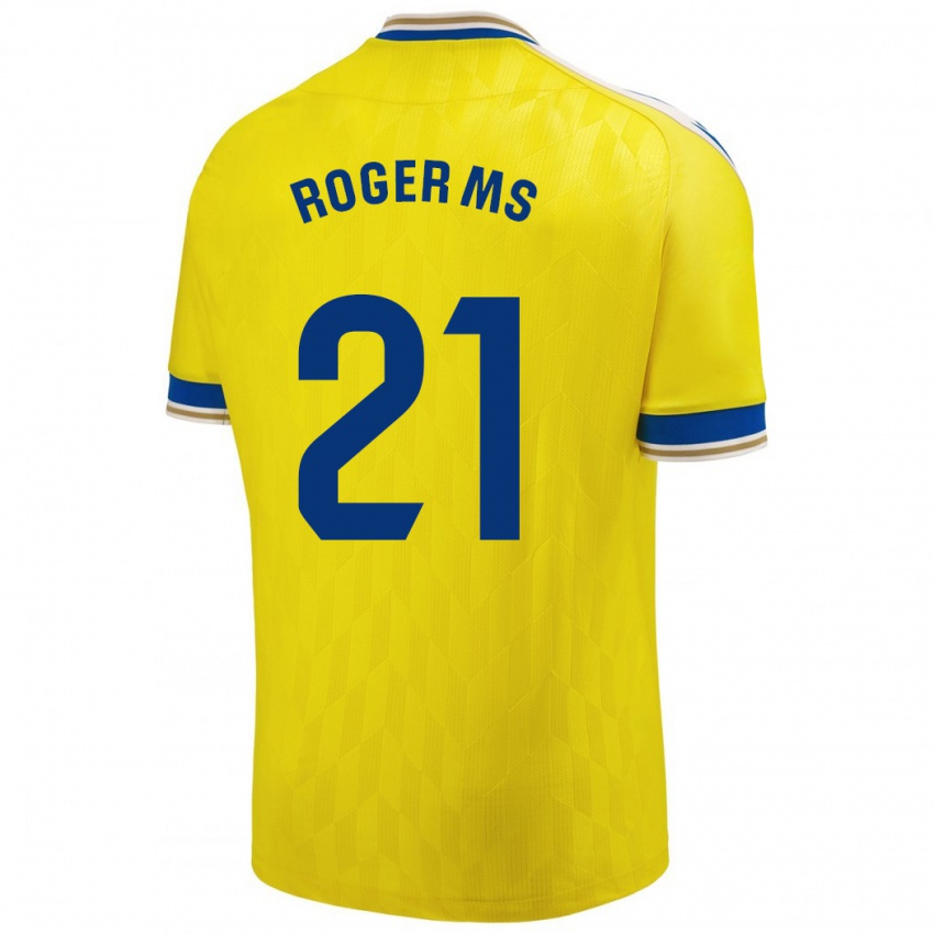 Mujer Camiseta Roger Martí #21 Amarillo 1ª Equipación 2023/24 La Camisa
