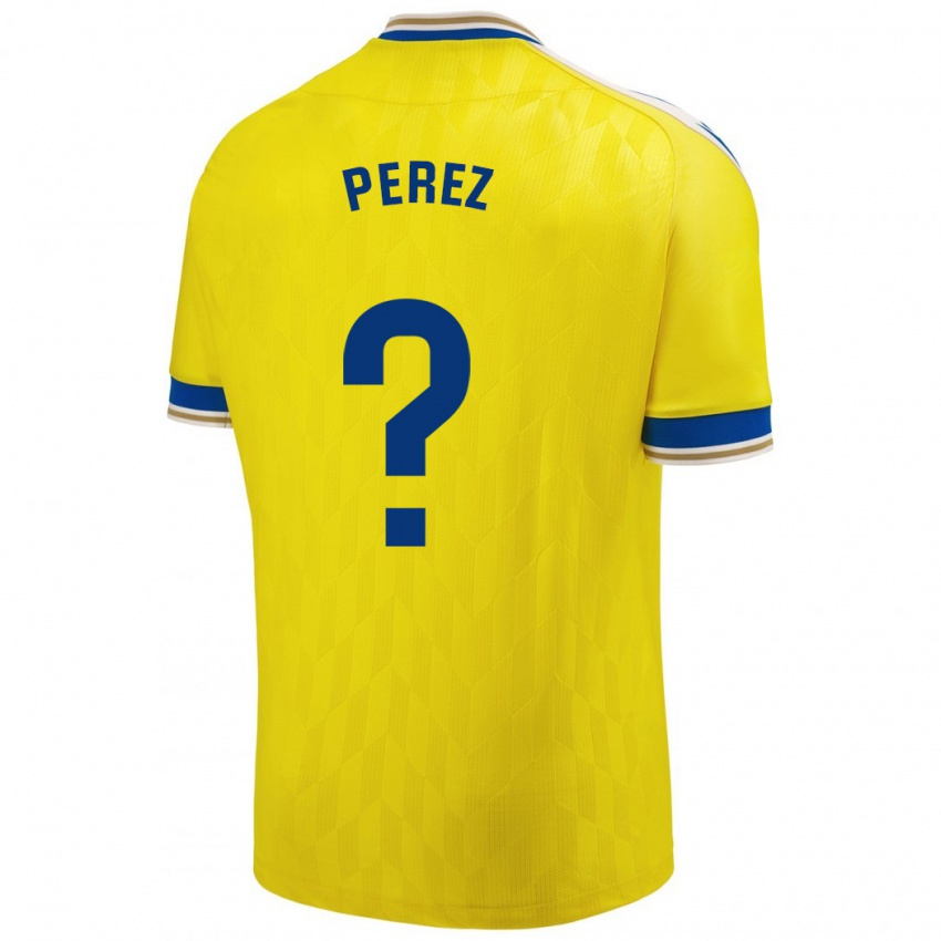 Mujer Camiseta Ángel Pérez #0 Amarillo 1ª Equipación 2023/24 La Camisa