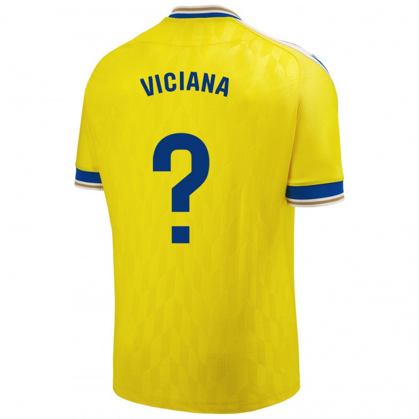 Mujer Camiseta Marco Viciana #0 Amarillo 1ª Equipación 2023/24 La Camisa