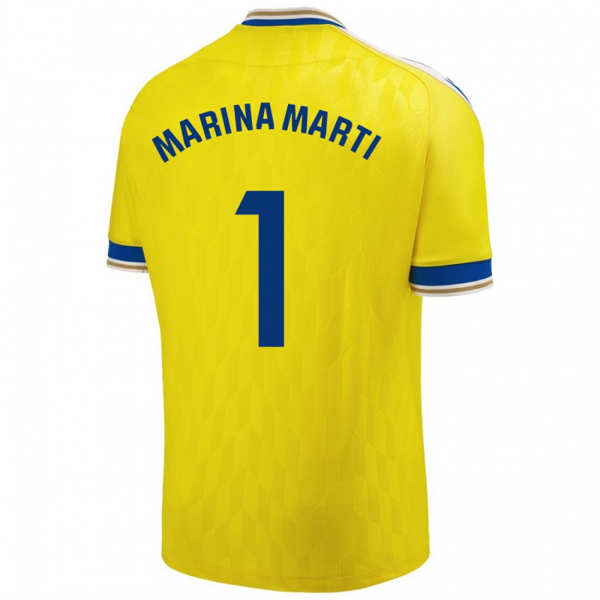 Mujer Camiseta Marina Martí #1 Amarillo 1ª Equipación 2023/24 La Camisa