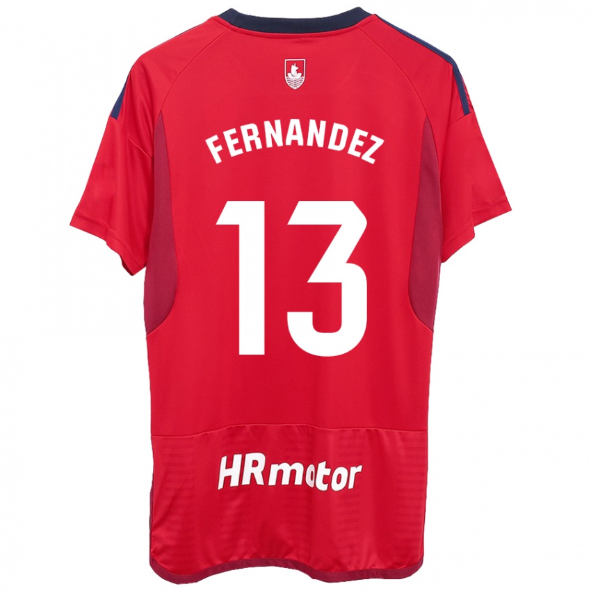 Mujer Camiseta Aitor Fernández #13 Rojo 1ª Equipación 2023/24 La Camisa