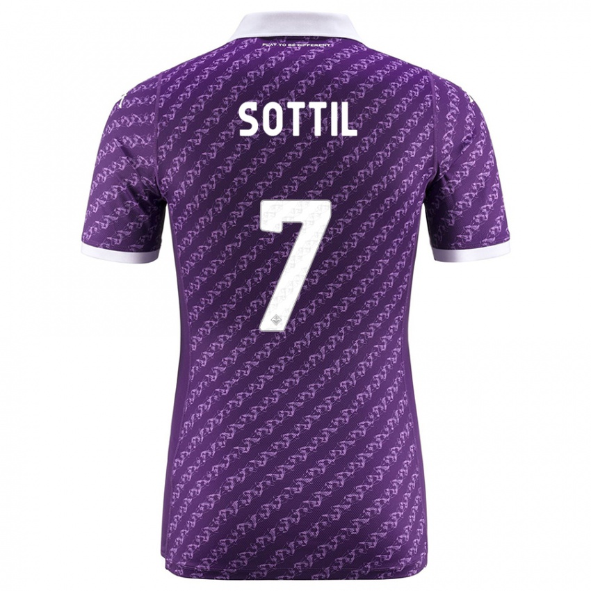 Mujer Camiseta Riccardo Sottil #7 Violeta 1ª Equipación 2023/24 La Camisa