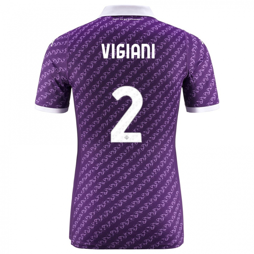 Mujer Camiseta Lorenzo Vigiani #2 Violeta 1ª Equipación 2023/24 La Camisa
