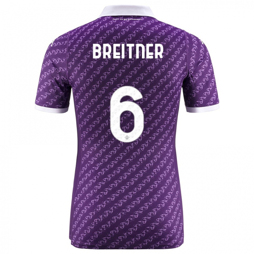 Mujer Camiseta Stephanie Breitner #6 Violeta 1ª Equipación 2023/24 La Camisa