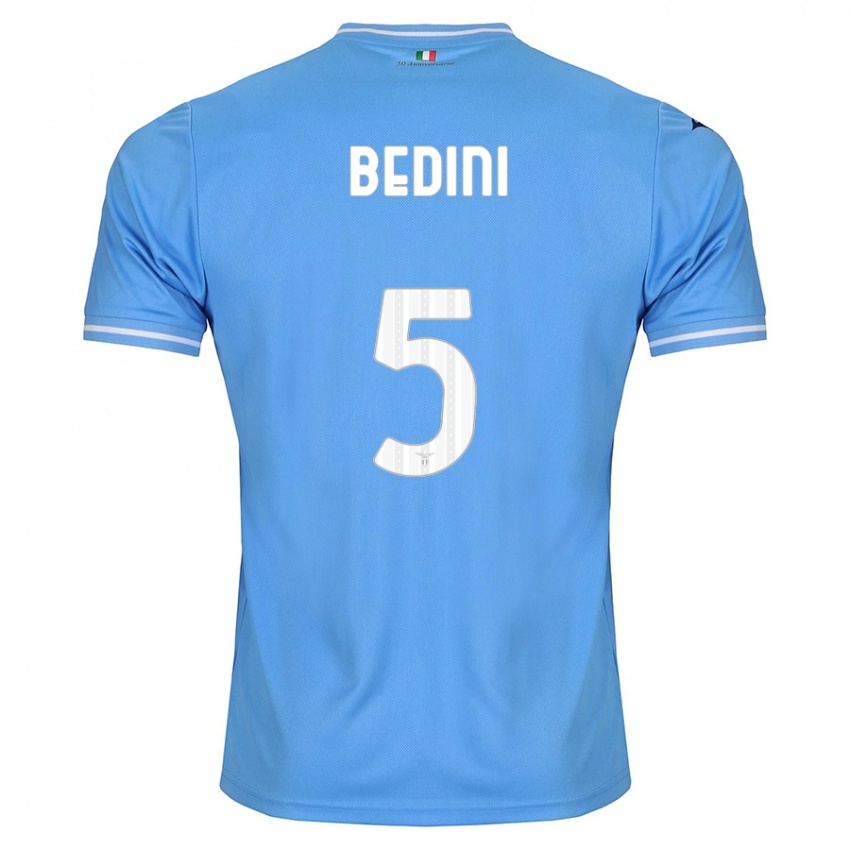 Mujer Camiseta Filippo Bedini #5 Azul 1ª Equipación 2023/24 La Camisa