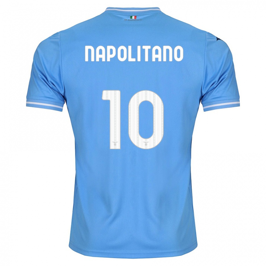 Mujer Camiseta Luca Napolitano #10 Azul 1ª Equipación 2023/24 La Camisa