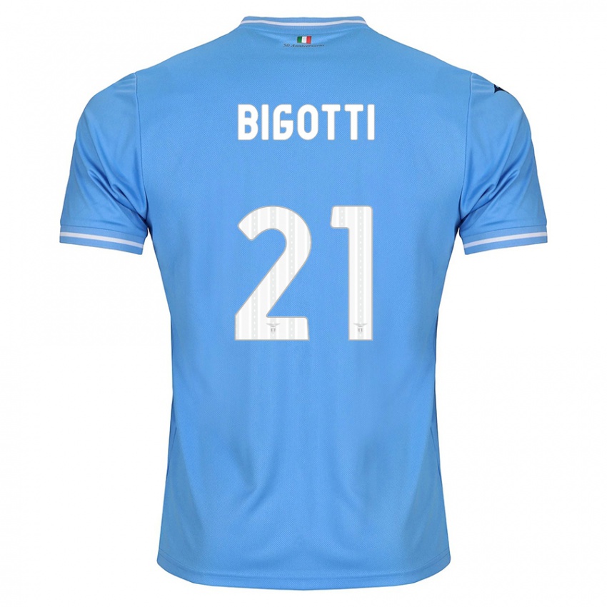 Mujer Camiseta Massimo Bigotti #21 Azul 1ª Equipación 2023/24 La Camisa