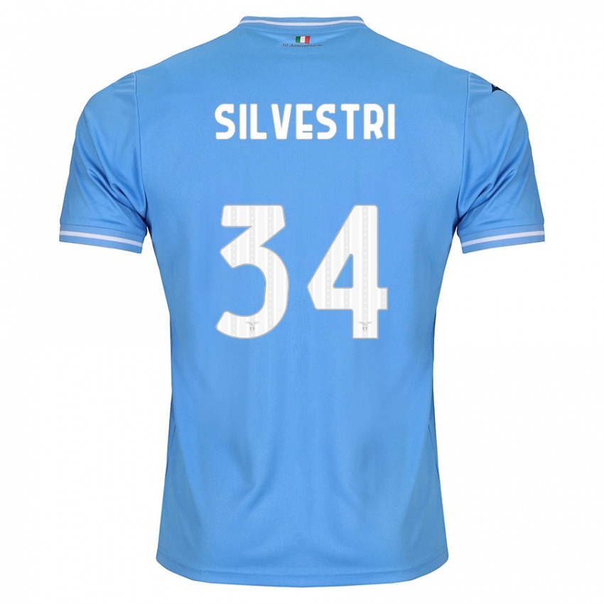 Mujer Camiseta Thomas Silvestri #34 Azul 1ª Equipación 2023/24 La Camisa