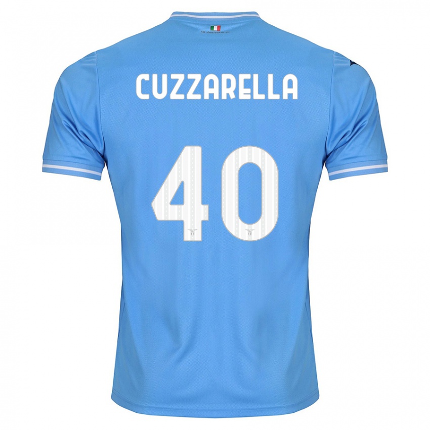 Mujer Camiseta Cristian Cuzzarella #40 Azul 1ª Equipación 2023/24 La Camisa