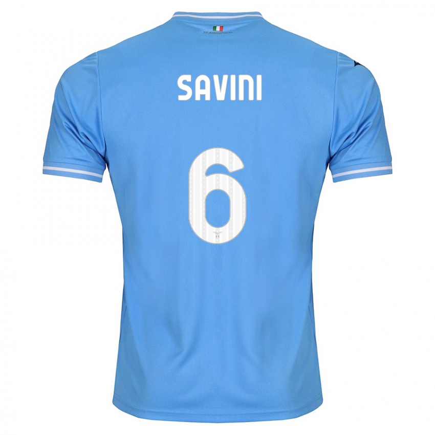 Mujer Camiseta Federica Savini #6 Azul 1ª Equipación 2023/24 La Camisa