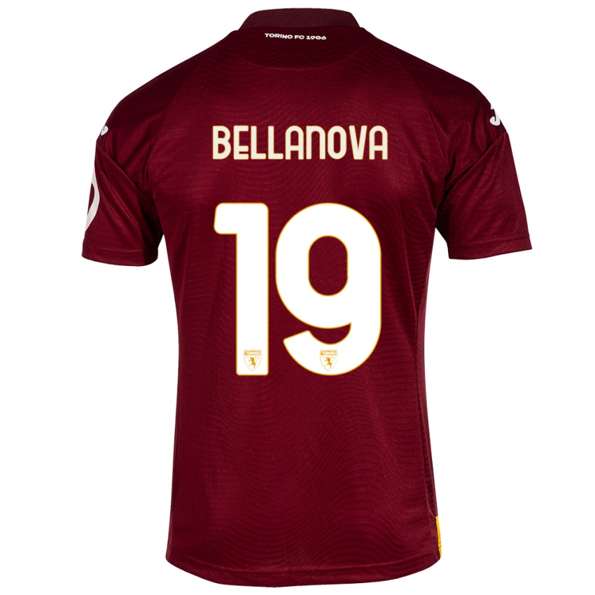 Mujer Camiseta Raoul Bellanova #19 Rojo Oscuro 1ª Equipación 2023/24 La Camisa