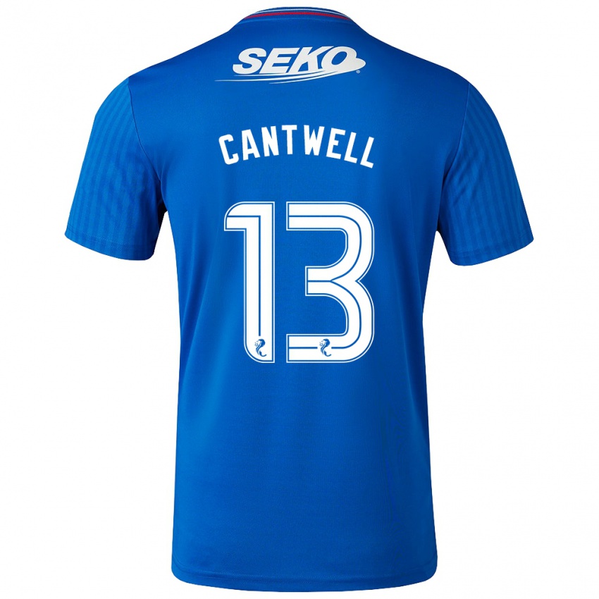 Mujer Camiseta Todd Cantwell #13 Azul 1ª Equipación 2023/24 La Camisa