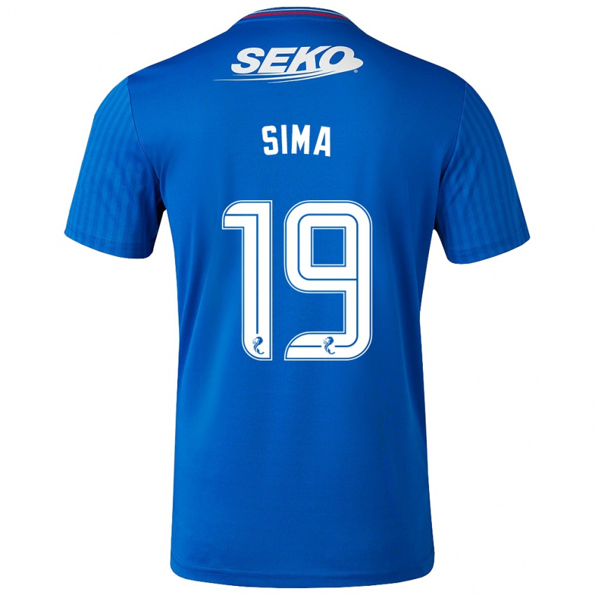 Mujer Camiseta Abdallah Sima #19 Azul 1ª Equipación 2023/24 La Camisa