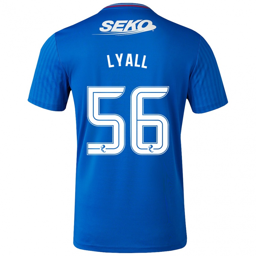 Mujer Camiseta Arron Lyall #56 Azul 1ª Equipación 2023/24 La Camisa