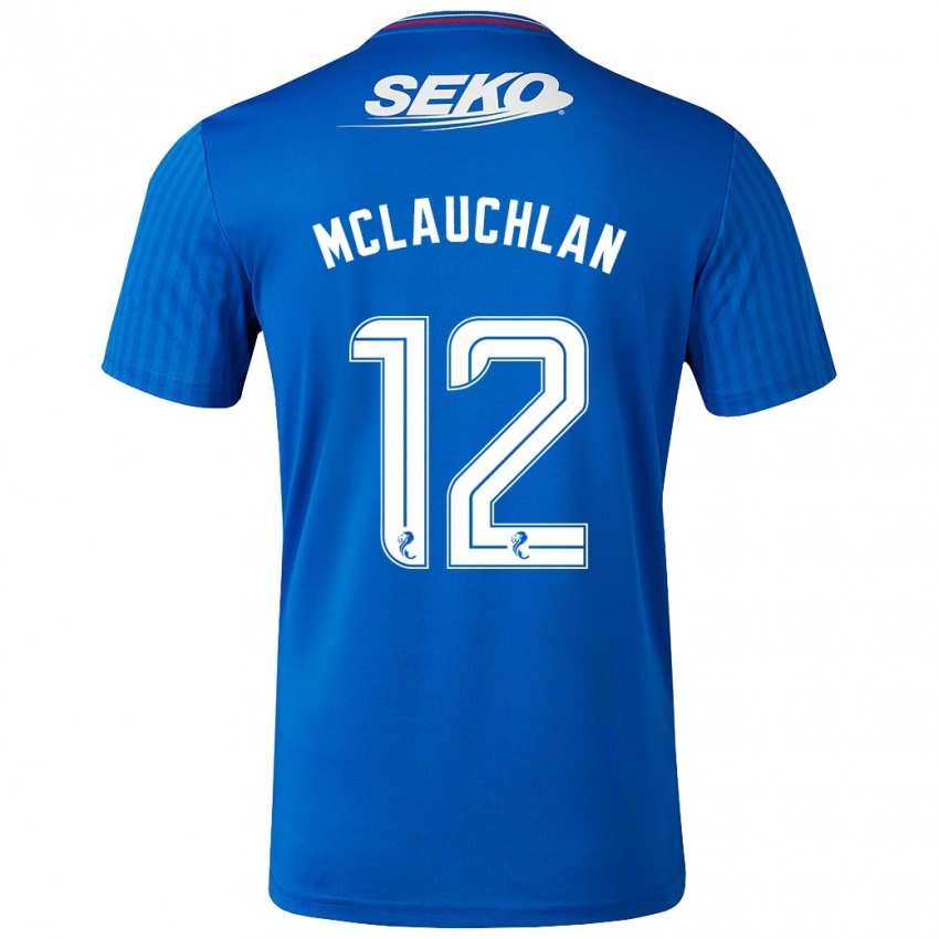 Mujer Camiseta Rachel Mclauchlan #12 Azul 1ª Equipación 2023/24 La Camisa