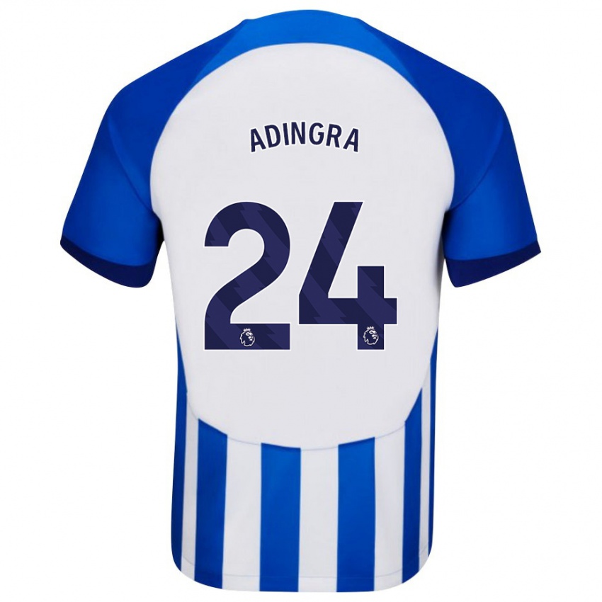 Mujer Camiseta Simon Adingra #24 Azul 1ª Equipación 2023/24 La Camisa