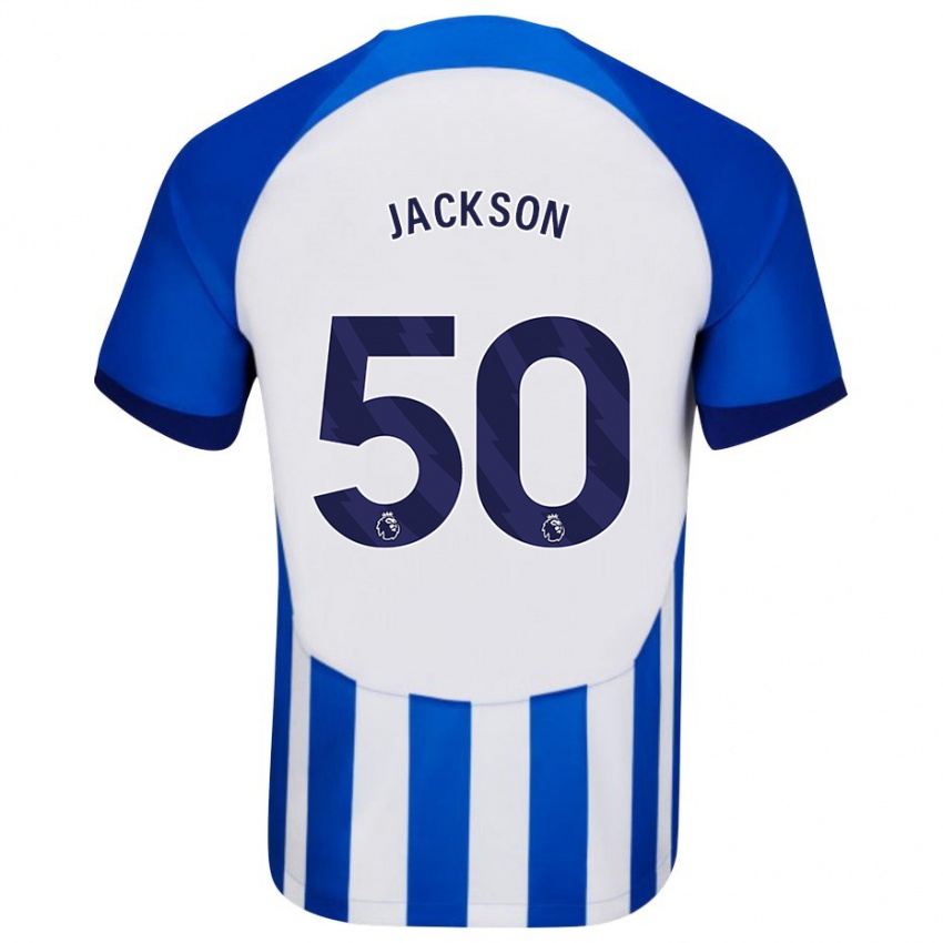 Mujer Camiseta Ben Jackson #50 Azul 1ª Equipación 2023/24 La Camisa