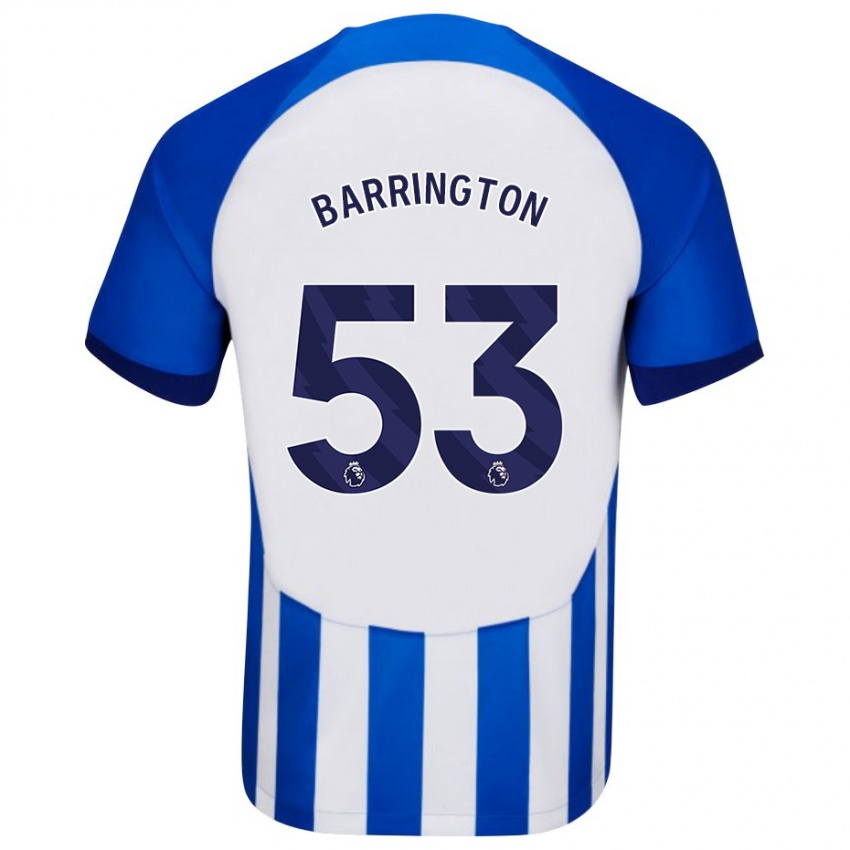 Mujer Camiseta Luca Barrington #53 Azul 1ª Equipación 2023/24 La Camisa