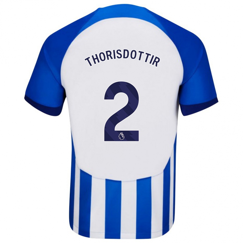Mujer Camiseta Maria Thorisdottir #2 Azul 1ª Equipación 2023/24 La Camisa
