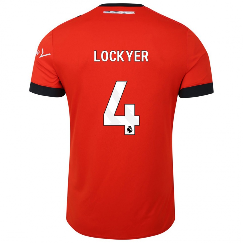 Mujer Camiseta Tom Lockyer #4 Rojo 1ª Equipación 2023/24 La Camisa