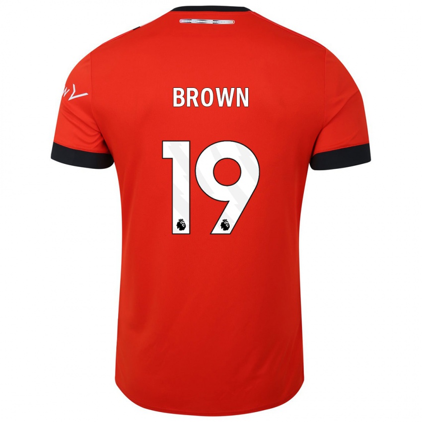 Mujer Camiseta Jacob Brown #19 Rojo 1ª Equipación 2023/24 La Camisa