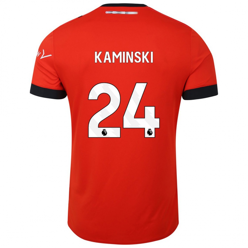 Mujer Camiseta Thomas Kaminski #24 Rojo 1ª Equipación 2023/24 La Camisa
