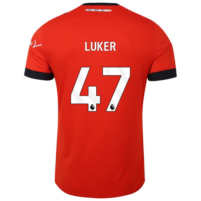 Mujer Camiseta Jayden Luker #47 Rojo 1ª Equipación 2023/24 La Camisa