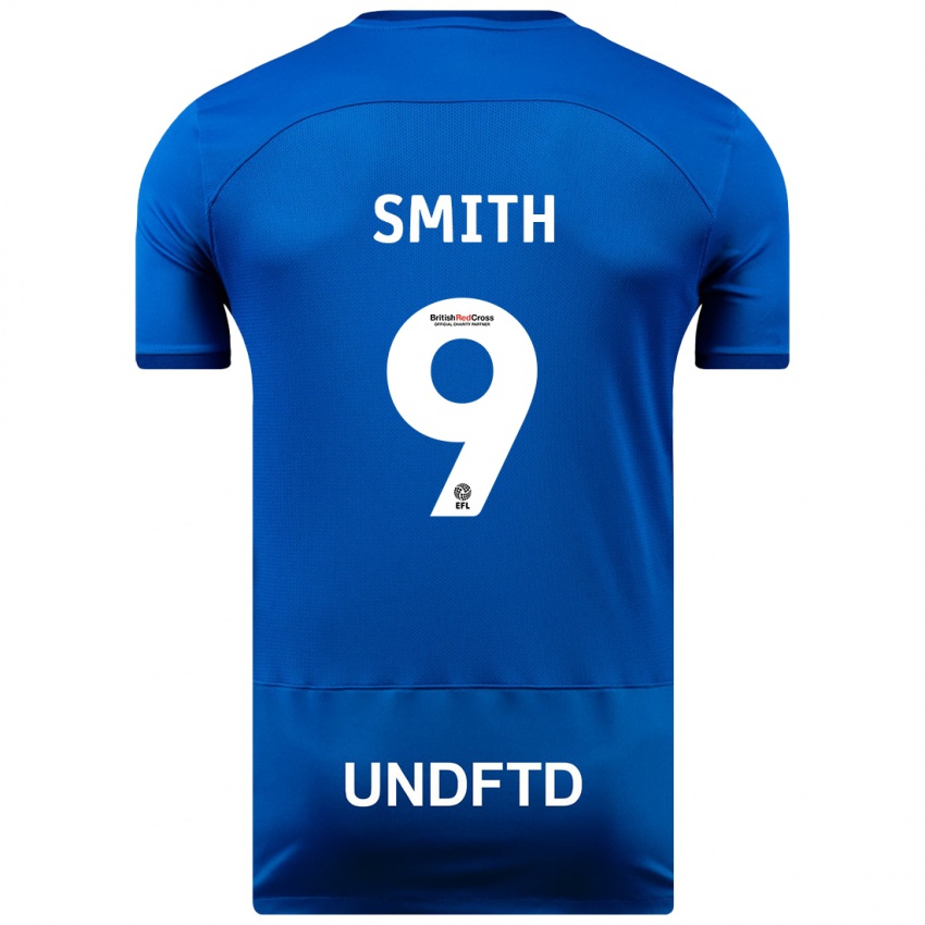 Mujer Camiseta Libby Smith #9 Azul 1ª Equipación 2023/24 La Camisa