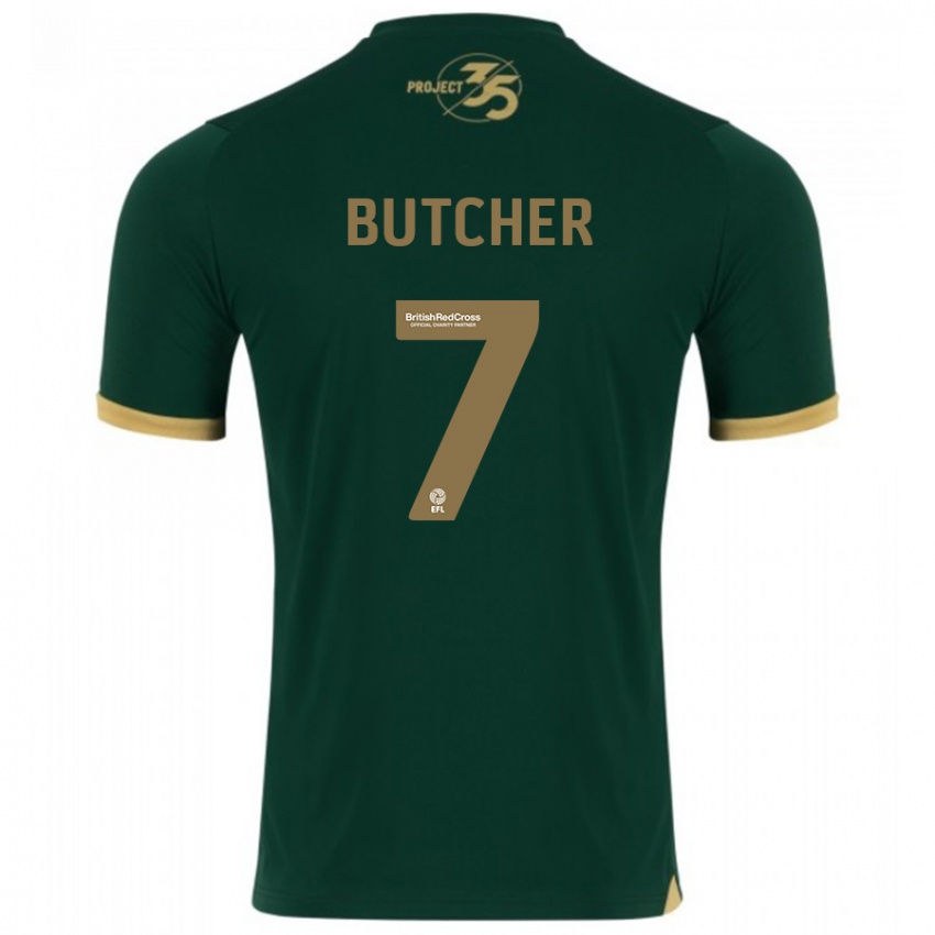 Mujer Camiseta Matt Butcher #7 Verde 1ª Equipación 2023/24 La Camisa