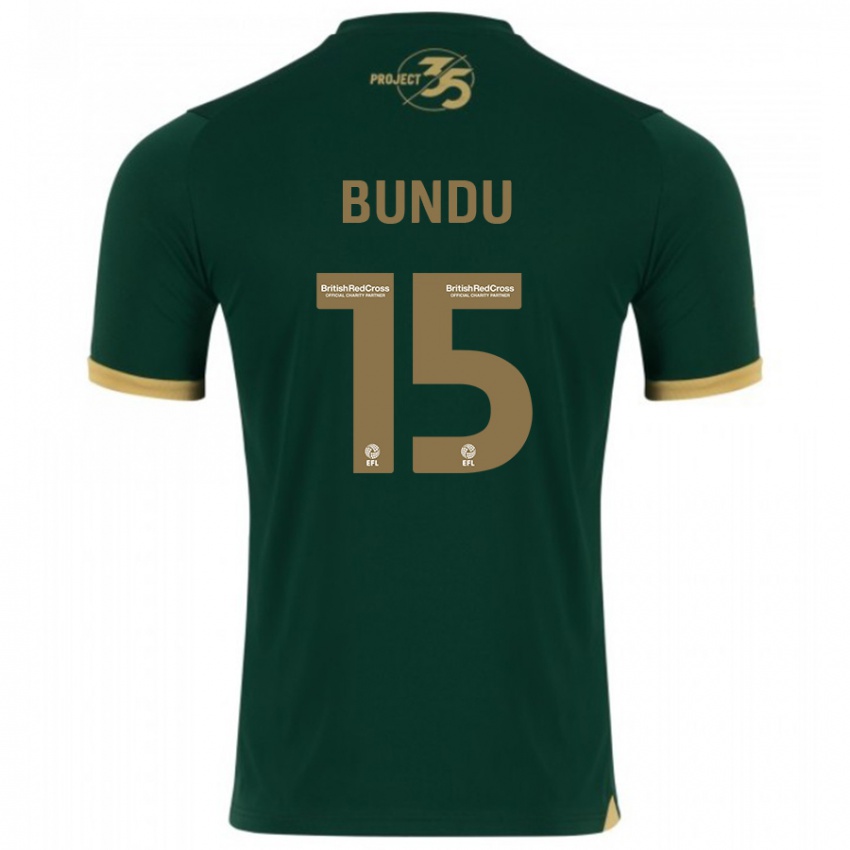 Mujer Camiseta Mustapha Bundu #15 Verde 1ª Equipación 2023/24 La Camisa