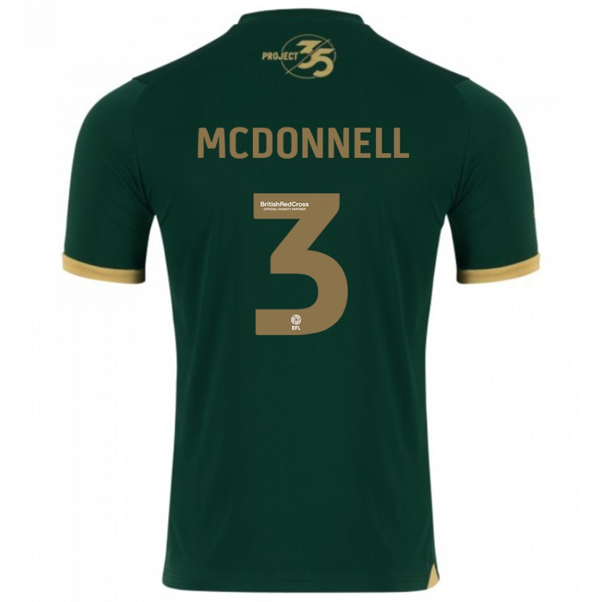 Mujer Camiseta Rosie Mcdonnell #3 Verde 1ª Equipación 2023/24 La Camisa