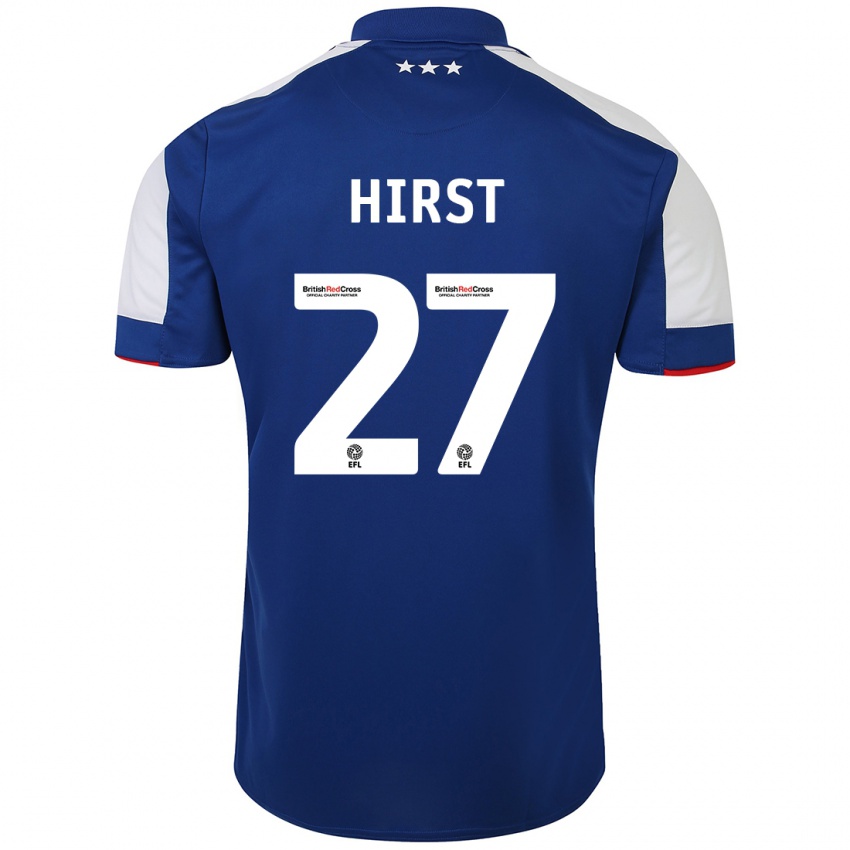 Mujer Camiseta George Hirst #27 Azul 1ª Equipación 2023/24 La Camisa
