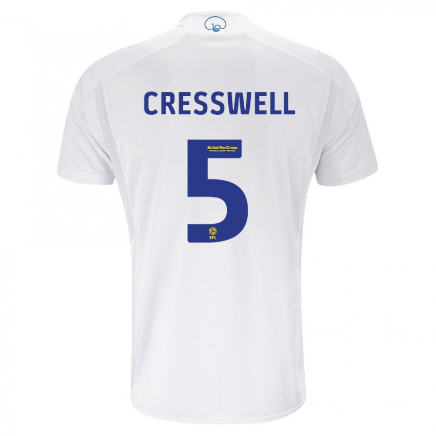 Mujer Camiseta Charlie Cresswell #5 Blanco 1ª Equipación 2023/24 La Camisa