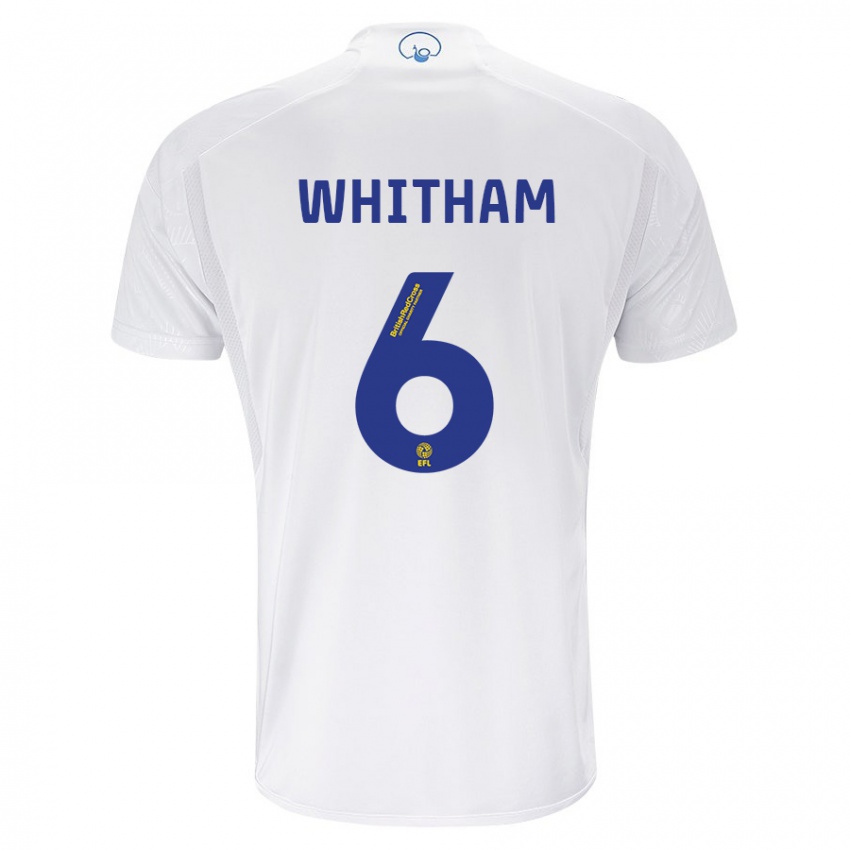Mujer Camiseta Danielle Whitham #6 Blanco 1ª Equipación 2023/24 La Camisa