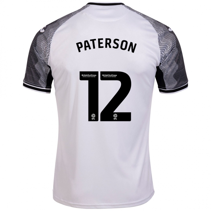 Mujer Camiseta Jamie Paterson #12 Blanco 1ª Equipación 2023/24 La Camisa