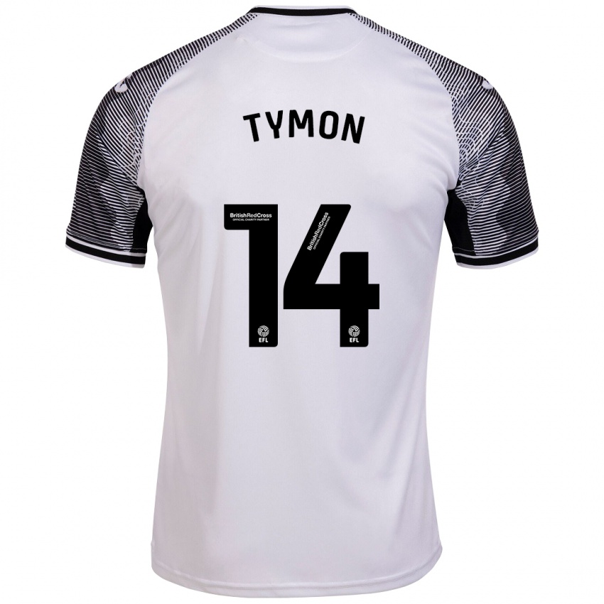 Mujer Camiseta Josh Tymon #14 Blanco 1ª Equipación 2023/24 La Camisa