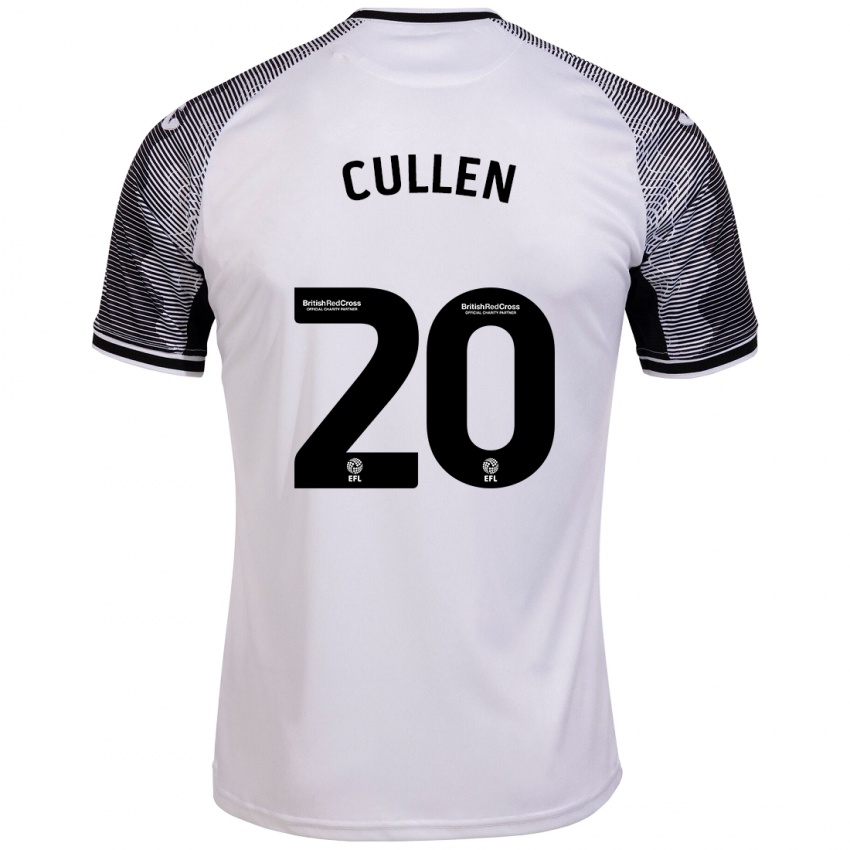 Mujer Camiseta Liam Cullen #20 Blanco 1ª Equipación 2023/24 La Camisa