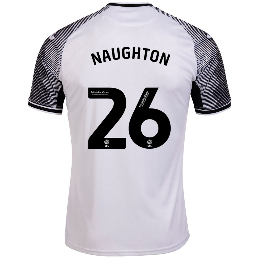 Mujer Camiseta Kyle Naughton #26 Blanco 1ª Equipación 2023/24 La Camisa