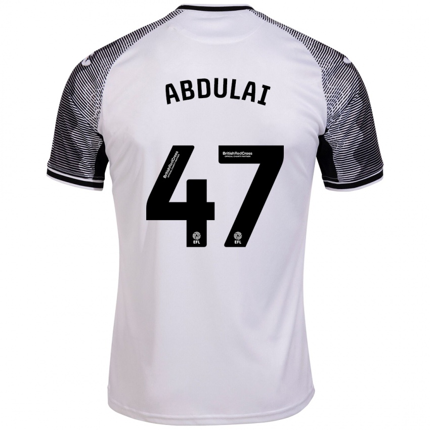 Mujer Camiseta Azeem Abdulai #47 Blanco 1ª Equipación 2023/24 La Camisa