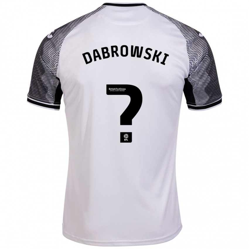 Mujer Camiseta Sebastian Dabrowski #0 Blanco 1ª Equipación 2023/24 La Camisa