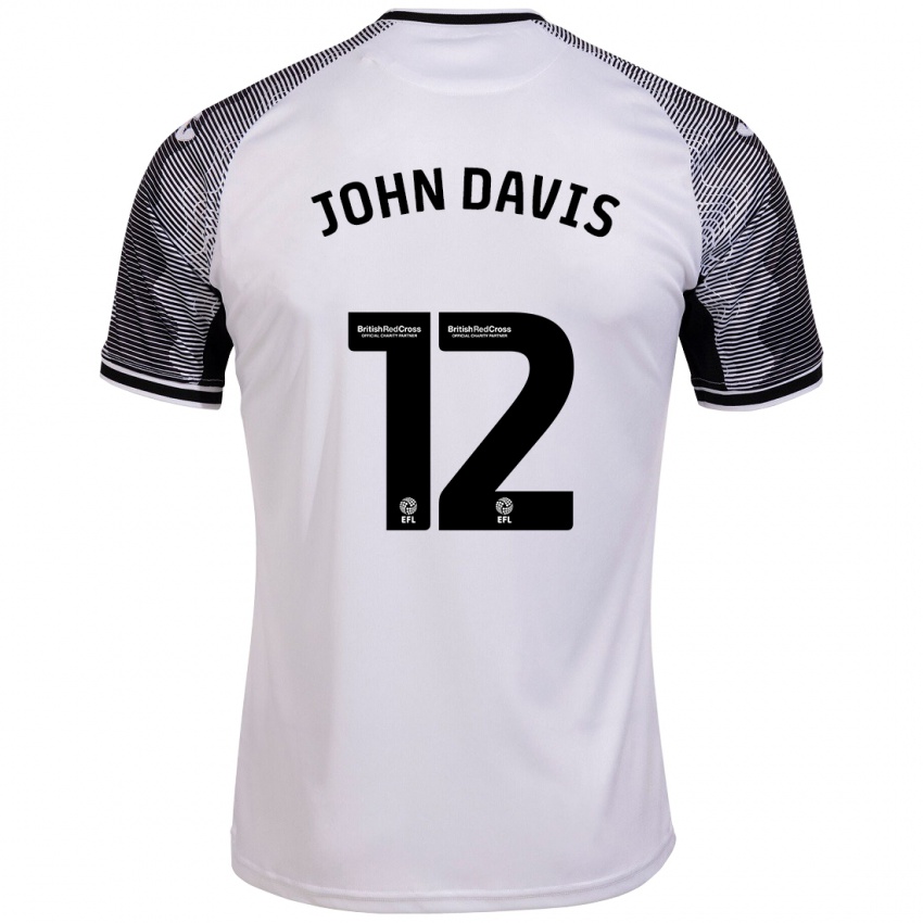 Mujer Camiseta Stacey John-Davis #12 Blanco 1ª Equipación 2023/24 La Camisa